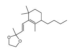 2-[(E)-2-(3-Butyl-2,6,6-trimethyl-cyclohex-1-enyl)-vinyl]-2-methyl-[1,3]dioxolane结构式