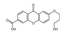 7-(3-hydroxypropoxy)-9-oxoxanthene-3-carboxylic acid结构式