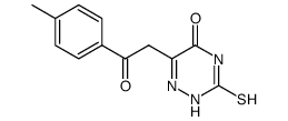 3-mercapto-6-(2-oxo-2-(p-tolyl)ethyl)-1,2,4-triazin-5(2H)-one结构式