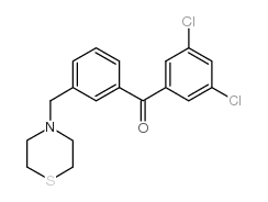 3,5-DICHLORO-3'-THIOMORPHOLINOMETHYL BENZOPHENONE结构式