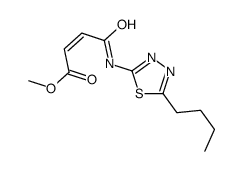 methyl (E)-4-[(5-butyl-1,3,4-thiadiazol-2-yl)amino]-4-oxobut-2-enoate结构式