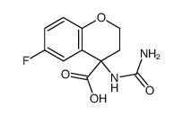 2,3-dihydro-6-fluoro-4H-ureido-1-benzopyran-4-carboxylic acid结构式