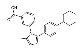 3-[2-(4-cyclohexylphenyl)-5-methylpyrrol-1-yl]benzoic acid Structure