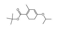 t-butyl 4-isopropoxy-2-methylcyclohexa-1,3-diene-1-carboxylate结构式