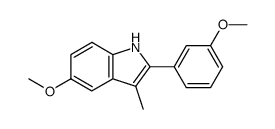 5-methoxy-2-(3-methoxyphenyl)-3-methylindole Structure