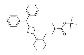 tert-butyl (2-{1-[1-(diphenylmethyl)azetidin-3-yl]piperidin-2-yl}ethyl)methylcarbamate Structure