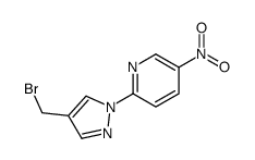 2-[4-(bromomethyl)pyrazol-1-yl]-5-nitropyridine Structure