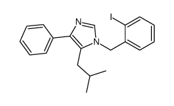 1-[(2-iodophenyl)methyl]-5-(2-methylpropyl)-4-phenylimidazole结构式