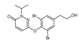 6-[2,6-dibromo-4-(2-hydroxy-ethyl)-phenoxy]-2-isopropyl-pyridazin-3-one结构式