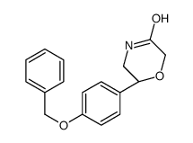 (6S)-6-(4-phenylmethoxyphenyl)morpholin-3-one Structure