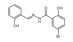 5-bromo-2-hydroxy-benzoic acid salicylidenehydrazide结构式