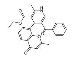 Ethyl 5-benzoyl-2,6-dimethyl-4-(2-methyl-4-oxo-4H-chromen-8-yl)-1,4-dihydropyridine-3-carboxylate结构式