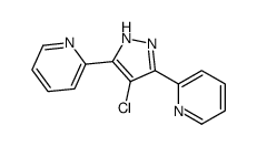 2-(4-chloro-3-pyridin-2-yl-1H-pyrazol-5-yl)pyridine结构式