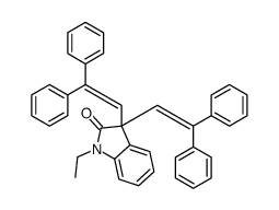 3,3-bis(2,2-diphenylethenyl)-1-ethylindol-2-one结构式