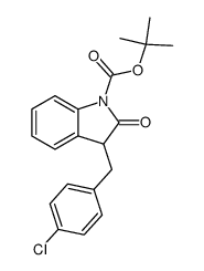 N-t-butoxycarbonyl-3-(4-chlorobenzyl)-2-oxindole结构式