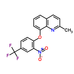 2-Methyl-8-[2-nitro-4-(trifluoromethyl)phenoxy]quinoline结构式