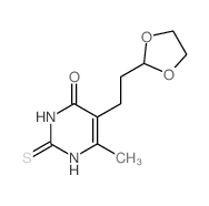 5-[2-(1,3-dioxolan-2-yl)ethyl]-6-methyl-2-sulfanylidene-1H-pyrimidin-4-one Structure