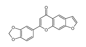 7-(1,3-benzodioxol-5-yl)furo[3,2-g]chromen-5-one结构式