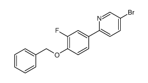 Pyridine, 5-bromo-2-[3-fluoro-4-(phenylmethoxy)phenyl]结构式