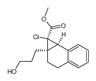 endo-7-Chlor-6-(3-hydroxypropyl)benzobicyclo<4.1.0>heptan-exo-7-carbonsaeure-methylester Structure