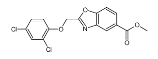 2-(2,4-dichloro-phenoxymethyl)-benzoxazole-5-carboxylic acid methyl ester结构式