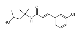 (E)-3-chloro-N-(3-hydroxy-1,1-dimethylbutyl) cinnamamide结构式