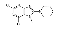 2,6-dichloro-7-methyl-8-piperidin-1-yl-7H-purine结构式