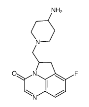 (5R/S)-5-[(4-amino-1-piperidinyl)methyl]-7-fluoro-5,6-dihydro-3H-pyrrolo[1,2,3-de]quinoxalin-3-one Structure