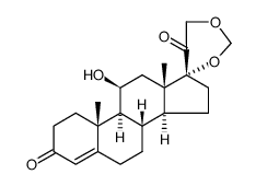11β-Hydroxy-17α,21-methylendioxy-4-pregnen-3,20-dion结构式