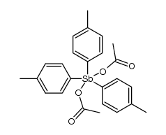 tris(para-tolyl)antimony diacetate Structure