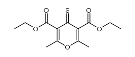 2,6-dimethyl-4-thioxo-4H-pyran-3,5-dicarboxylic acid diethyl ester Structure