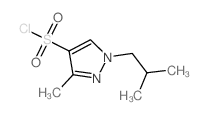 1-异丁基-3-甲基-1H-吡唑-4-磺酰氯结构式