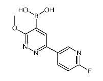 [6-(6-Fluoro-3-pyridinyl)-3-methoxy-4-pyridazinyl]boronic acid结构式