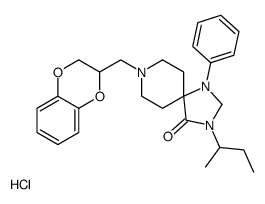 3-butan-2-yl-8-(2,3-dihydro-1,4-benzodioxin-3-ylmethyl)-1-phenyl-1,3,8-triazaspiro[4.5]decan-4-one,hydrochloride Structure