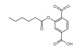 3-(hexanoyloxy)-4-nitrobenzoic acid结构式