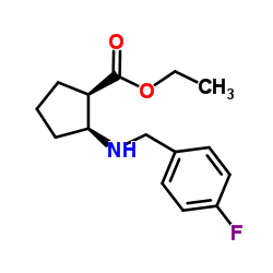 ETHYL CIS-2-(4-FLUOROBENZYLAMINO)CYCLOPENTANECARBOXYLATE Structure