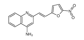 2-[2-(5-nitro-furan-2-yl)-vinyl]-quinolin-4-ylamine结构式