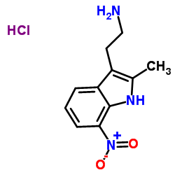 2-(2-Methyl-7-nitro-1H-indol-3-yl)ethanamine hydrochloride (1:1) Structure