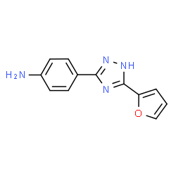 {4-[5-(2-Furyl)-1H-1,2,4-triazol-3-yl]phenyl}amine structure