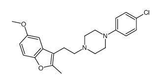 1-(4-chlorophenyl)-4-[2-(5-methoxy-2-methyl-1-benzofuran-3-yl)ethyl]piperazine结构式