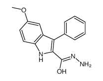 5-methoxy-3-phenyl-1H-indole-2-carbohydrazide结构式