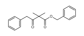 benzyl 2,2-dimethyl-3-oxo-4-phenylbutanoate Structure