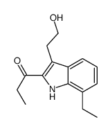 1-[7-ethyl-3-(2-hydroxyethyl)-1H-indol-2-yl]propan-1-one结构式