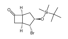 (1R*,2S*,3S*,5R*)-(±)-2-bromo-3-((tert-butyldimethylsilyl)oxy)bicyclo[3.2.0]heptan-6-one Structure
