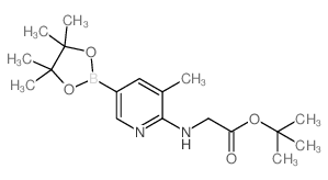 tert-Butyl 2-((3-methyl-5-(4,4,5,5-tetramethyl-1,3,2-dioxaborolan-2-yl)pyridin-2-yl)amino)acetate Structure