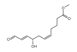 (S,5Z,9E)-methyl 8-hydroxy-11-oxoundeca-5,9-dienoate结构式