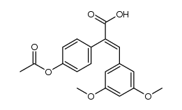 (E)-2-(4-acetoxyphenyl)-3-(3,5-dimethoxyphenyl)acrylic acid Structure