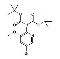 tert-butyl N-(5-bromo-3-methoxypyridin-2-yl)-N-[(2-methylpropan-2-yl)oxycarbonyl]carbamate Structure