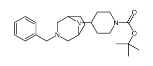 2-Methyl-2-propanyl 4-(3-benzyl-3,8-diazabicyclo[3.2.1]oct-8-yl)- 1-piperidinecarboxylate结构式