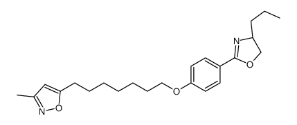 3-methyl-5-[7-[4-[(4R)-4-propyl-4,5-dihydro-1,3-oxazol-2-yl]phenoxy]heptyl]-1,2-oxazole Structure